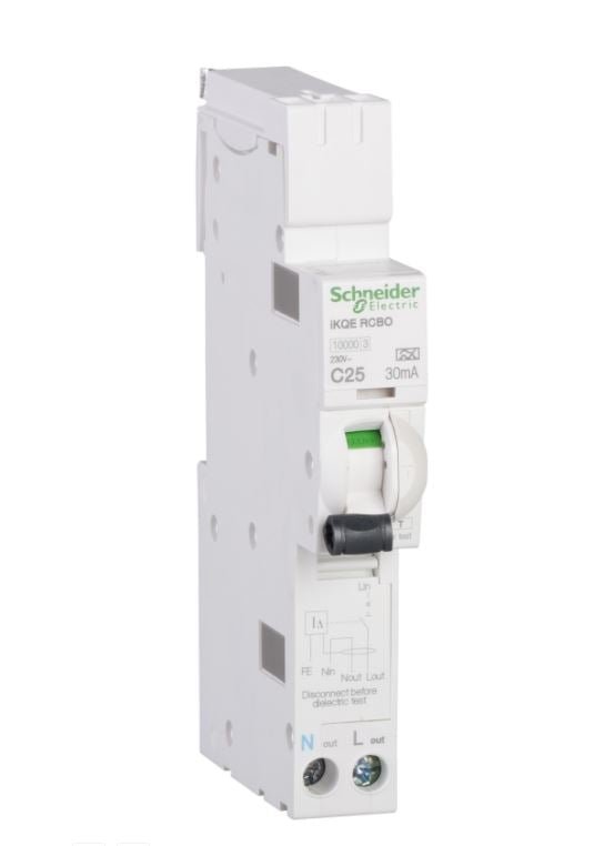 Schneider Electric SEE125C03 25A, C Curve RCBO for LoadCentre KQ Distribution Board - Schneider Electric - Falcon Electrical UK