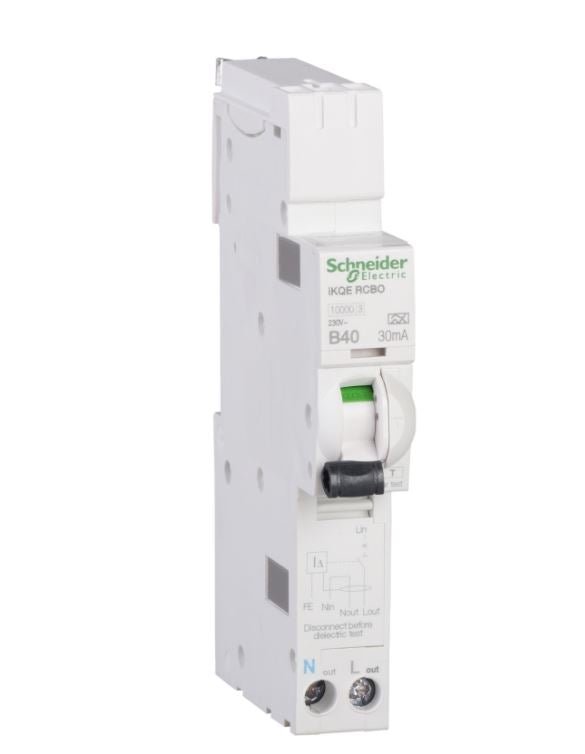 Schneider Electric SEE140B03 40A, B Curve RCBO for LoadCentre KQ Distribution Board - Schneider Electric - Falcon Electrical UK