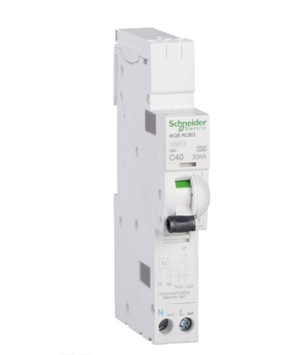 Schneider Electric SEE140C03 40A, C Curve RCBO for LoadCentre KQ Distribution Board - Schneider Electric - Falcon Electrical UK