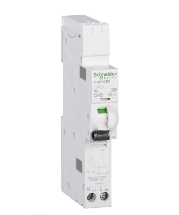 Schneider Electric SEE145C03 45A, C Curve RCBO for LoadCentre KQ Distribution Board - Schneider Electric - Falcon Electrical UK