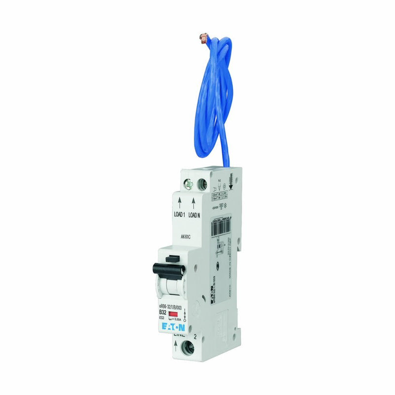 Eaton EMBH106R30C 6A, 30mA, Type B Single Pole RCBO - Eaton - Falcon Electrical UK