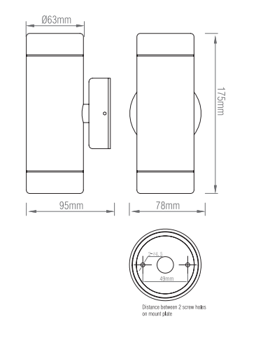 Saxby ST5008S 7W Odyssey 2-Light Wall Light in Stainless Steel - Saxby - Falcon Electrical UK