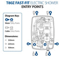 Triton SP8008Z T80Z 8.5kW Electric Shower - Triton - Falcon Electrical UK