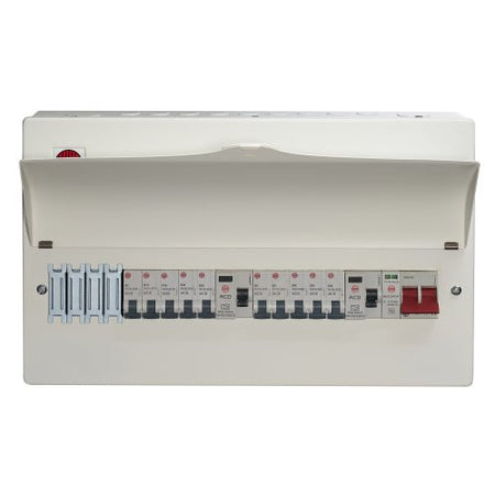 Wylex WNM1773-1 14 Way High Integrity Consumer Unit with SPD. Loaded with 10 MCB's - Wylex - Falcon Electrical UK
