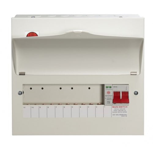 Wylex NM1006LS 10-Way Consumer Unit With 100A Main Switch and SPD - Wylex - Falcon Electrical UK