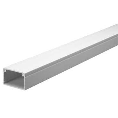 FSA5W 50x25mm White, Self-Adhesive PVC Mini-Trunking (3 X 1M Lengths) - Mixed Supply - Falcon Electrical UK