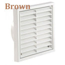 Manrose 1151B 100mm Fixed Louvre Grille - Brown - Manrose - Falcon Electrical UK