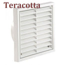 Manrose 1151T 100mm Fixed Louvre Grille - Terracotta - Manrose - Falcon Electrical UK