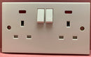 Quadrant XL Twin Switched Socket With Neon Sp 13A - VSS2SP-N