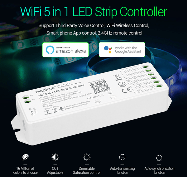 5 in 1 LED Strip Controller for Smart Lighting (WL5) - Vistalux - Falcon Electrical UK