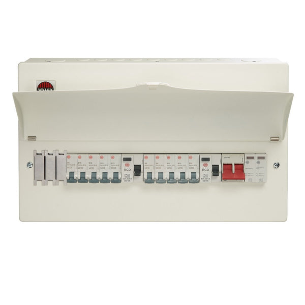 Wylex WNM1773 13 Way High Integrity + Type 2 SPD Flexible Busbar Consumer Unit. Loaded with 10 MCB's - Wylex - Falcon Electrical UK