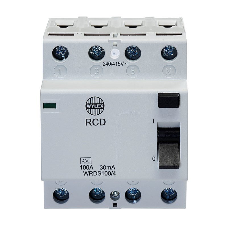 Wylex WRDS100-4 100A 30mA Type AC Four-Pole RCD - Wylex - Falcon Electrical UK