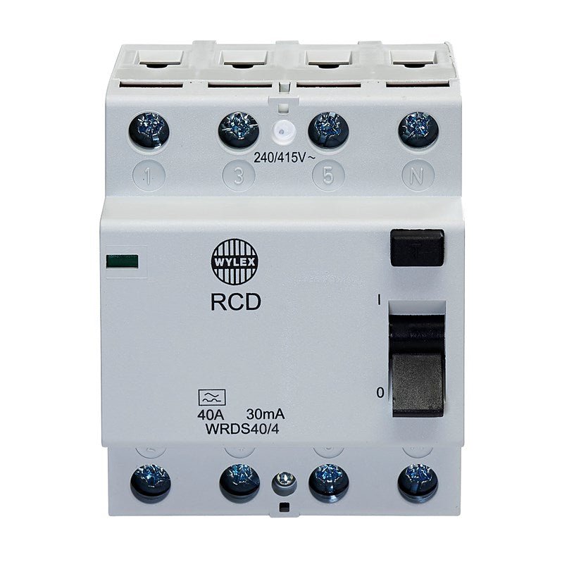 Wylex WRDS40-4 Four-Pole Type AC 40A 30mA RCD - Wylex - Falcon Electrical UK