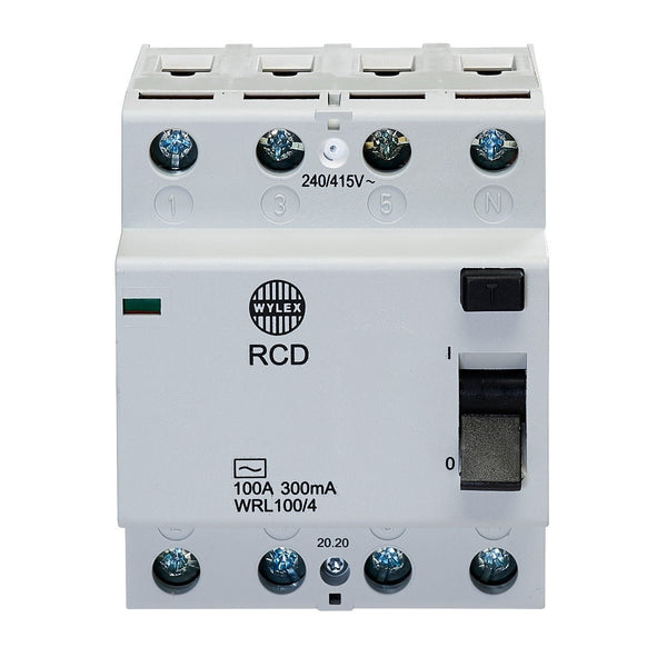 Wylex WRL100-4 100A 300mA Type AC Four-Pole RCD - Wylex - Falcon Electrical UK