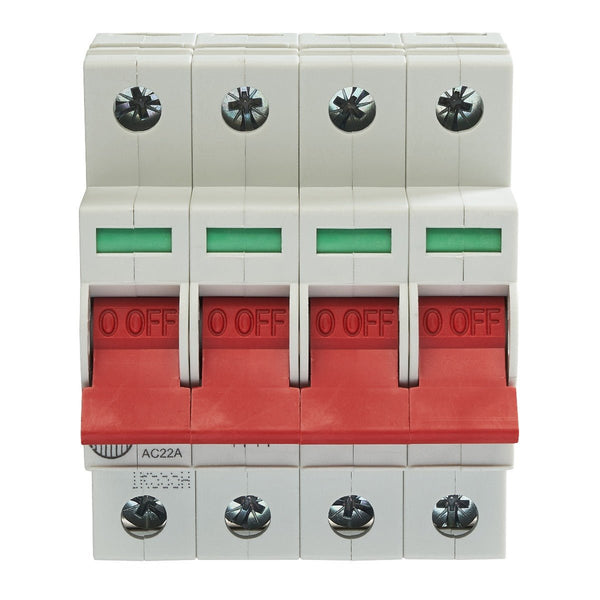 Wylex WS124 125A Four-Pole Switch Disconnector - Wylex - Falcon Electrical UK